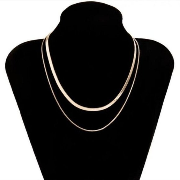 Gold plated Boho Double Layer Necklace - Picture 2 of 6